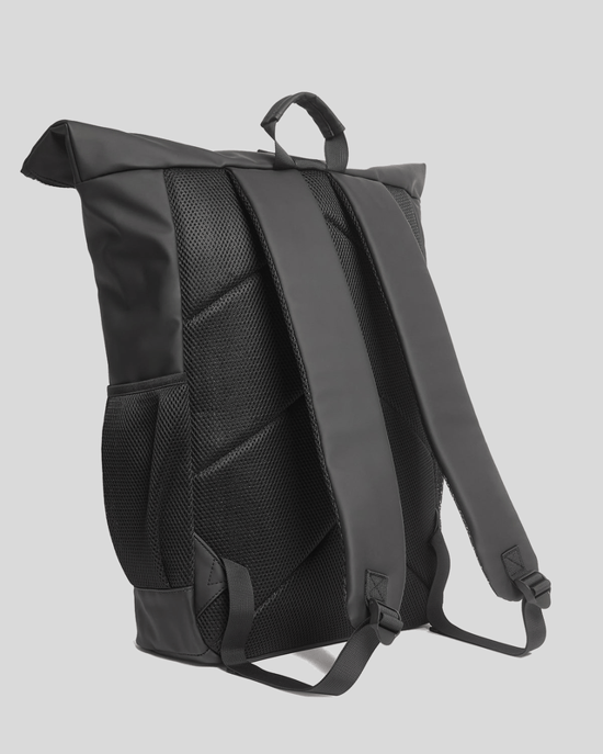 Lyle & Scott waterdichte rugzak met roltop - zwart - Image 2