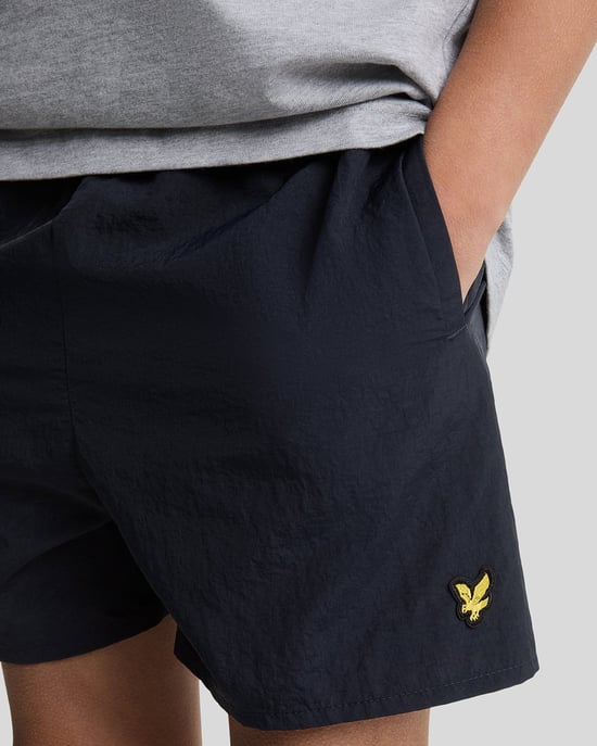 Lyle & Scott Boys' Plain Swim Shorts - Navy - Image 4