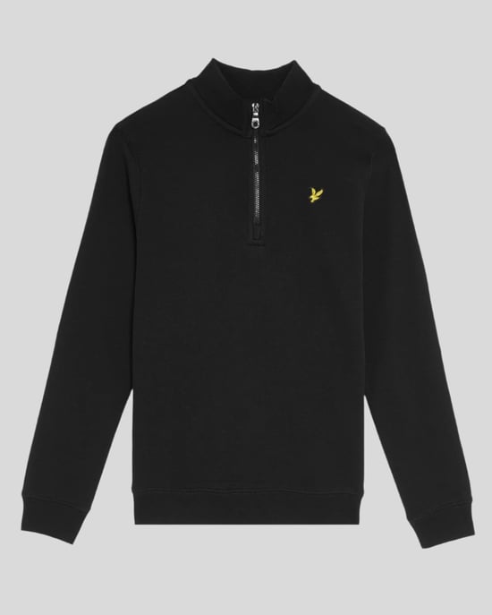 Lyle & Scott Jongens 1/4 Rits Trui - Zwart - Image 1