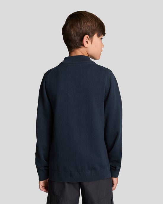 Lyle & Scott Boys' 1/4 Zip Jumper - Navy - Image 3
