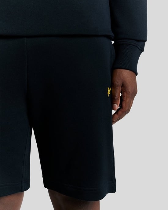 Lyle & Scott katoenen sweatshort - marineblauw - Image 3