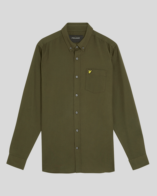 Lyle & Scott Knappened Flanellskjorta - Grön - Image 5