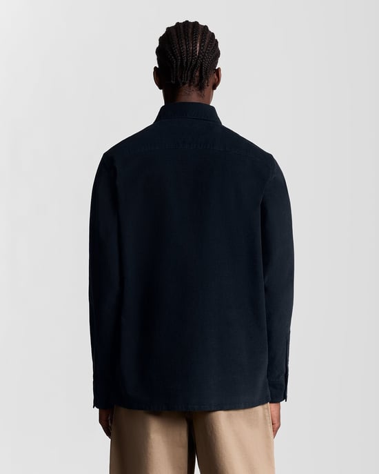 Lyle & Scott Lätt Nål Cord Skjorta - Marinblå - Image 4