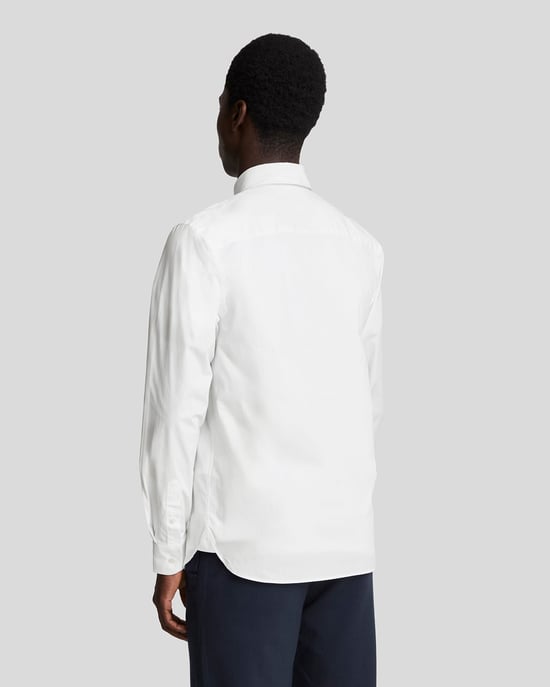 Lyle & Scott stretchstof poplin overhemd - wit - Image 3