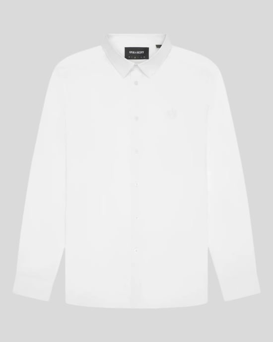 Lyle & Scott stretchstof poplin overhemd - wit - Image 5