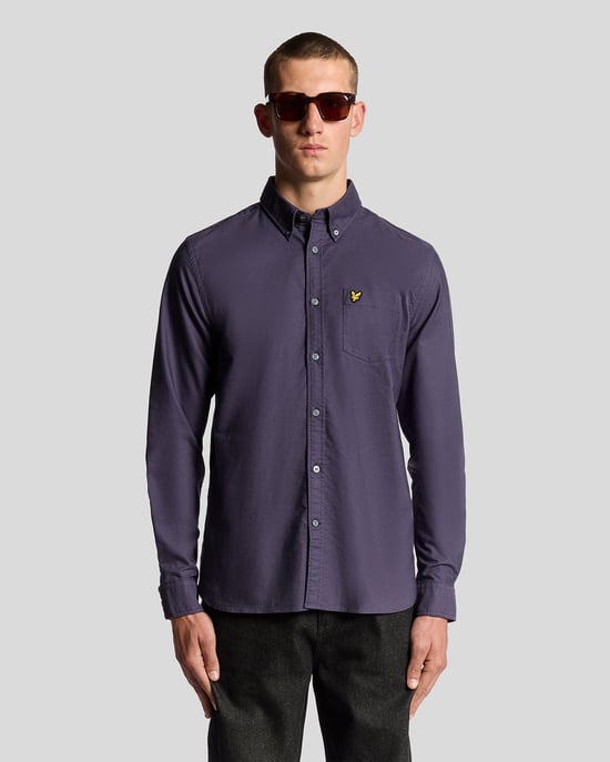 Lyle & Scott Katoenen Overhemd met Knopen - Grijs - Image 1