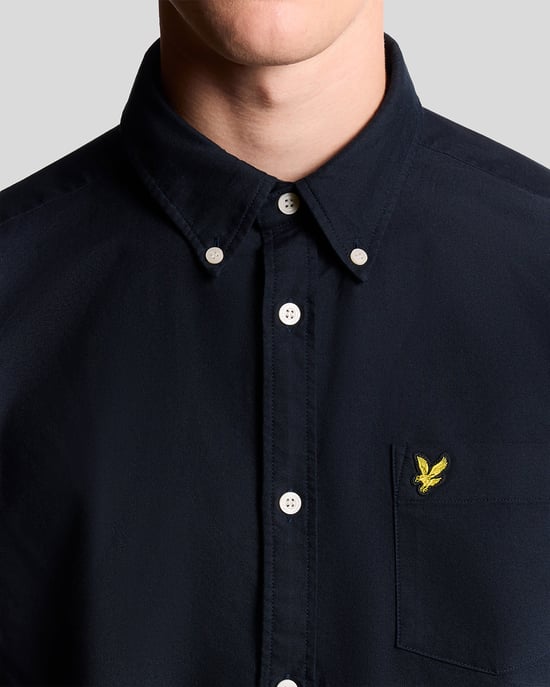 Lyle & Scott Dark Navy Blue Long Sleeve Shirt - Image 3