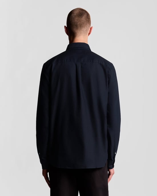 Lyle & Scott Dark Navy Blue Long Sleeve Shirt - Image 4