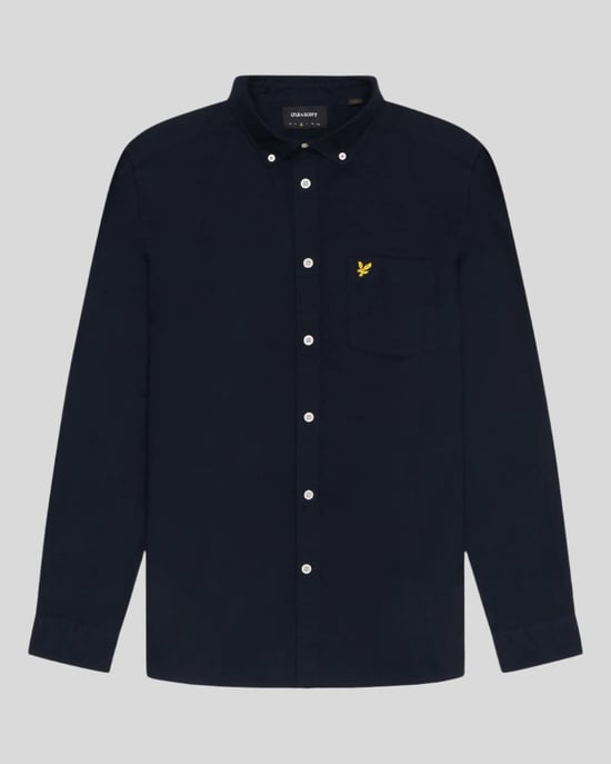 Lyle & Scott Dark Navy Blue Long Sleeve Shirt - Image 5