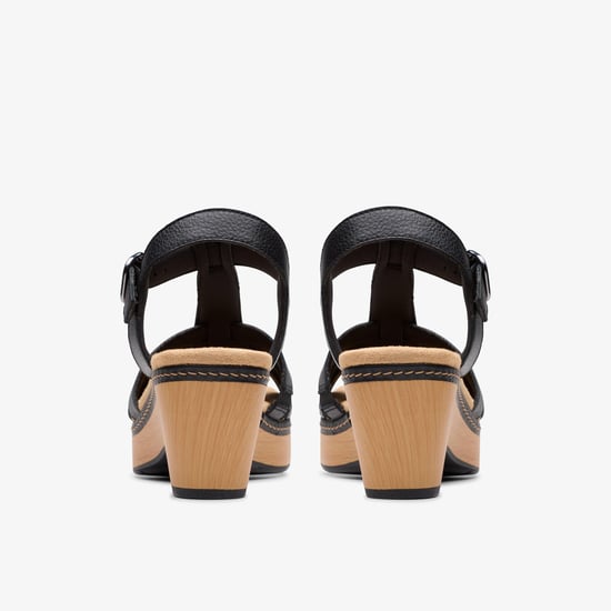 Seannah Madi Svarta Läder Sandaler - Image 5