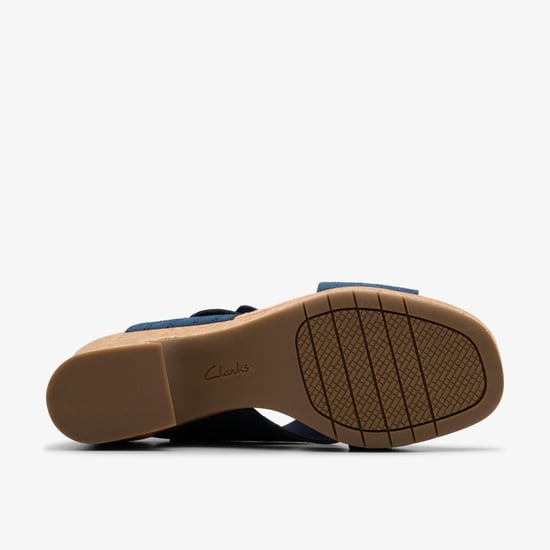Nerisa West Marinblå Nubuck Sandaler - Image 3