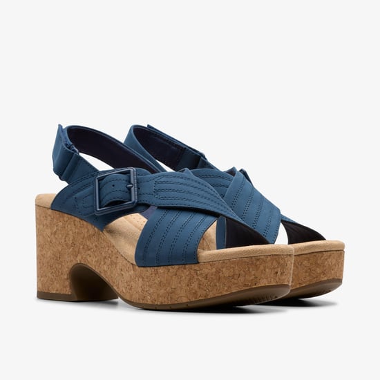 Nerisa West Marinblå Nubuck Sandaler - Image 4