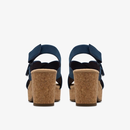 Nerisa West Marinblå Nubuck Sandaler - Image 5