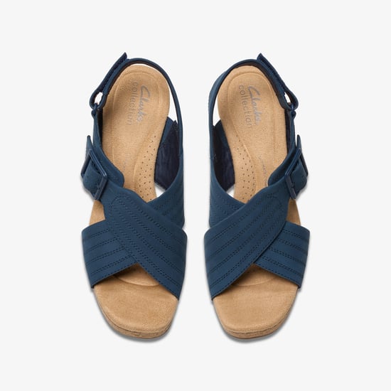 Nerisa West Marinblå Nubuck Sandaler - Image 6