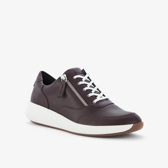 Un Rio Zip Bordeaux Leren Sneakers - Image 4