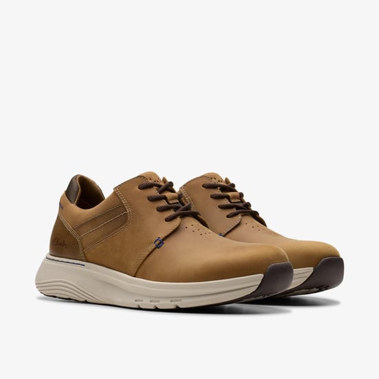 Motion Trek PT Dark Tan Lea Trainers - Image 5