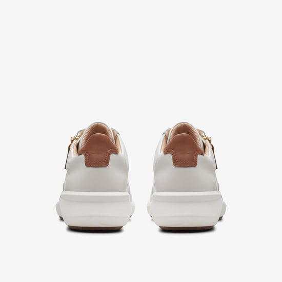 Un Rio Zip White Leather Trainers - Image 5