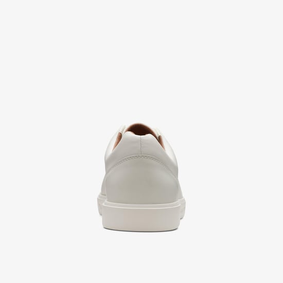 Un Costa Lace White Leather Trainers - Image 5
