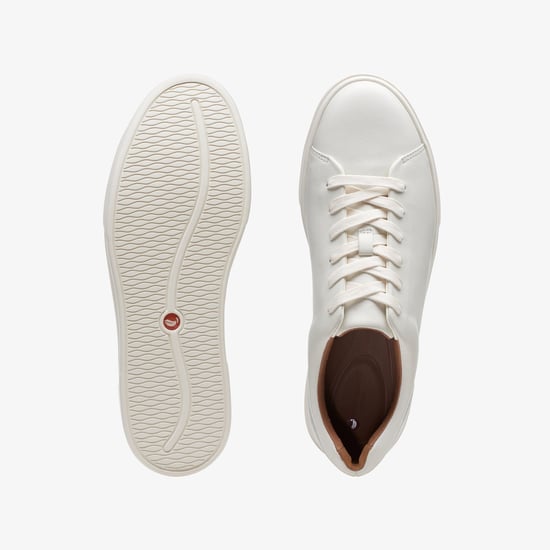 Un Costa Lace White Leather Trainers - Image 6