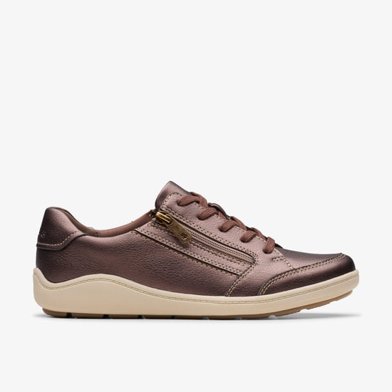 Bryianne Bayla Bronze Metallic Trainers - Image 1