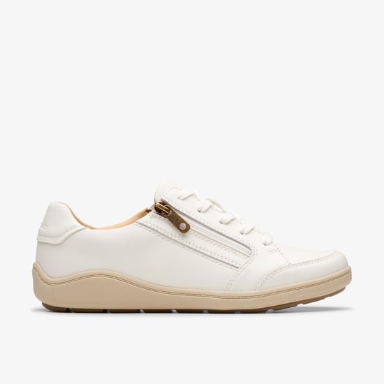 Bryianne Bayla Off White Leather Trainers - Image 1