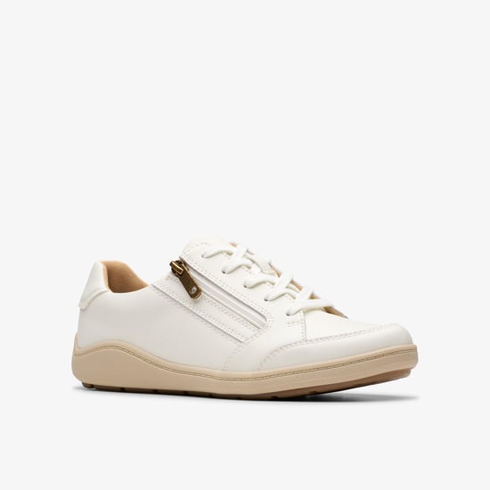 Bryianne Bayla Off White Leather Trainers - Image 4