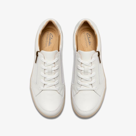 Bryianne Bayla Off White Leather Trainers - Image 6