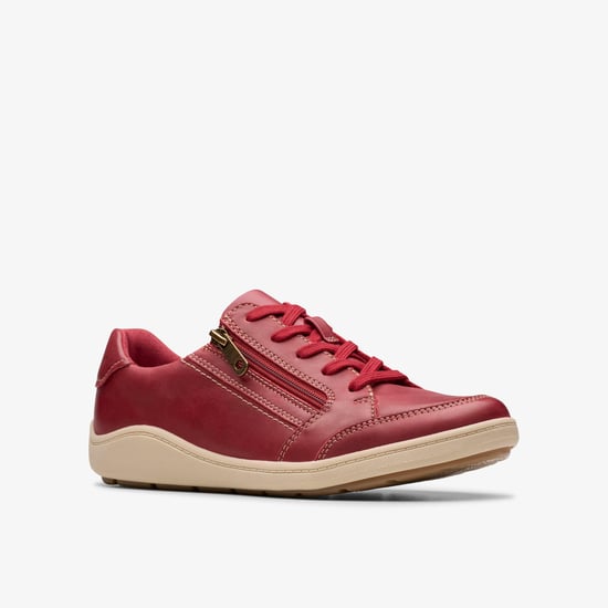 Bryianne Bayla Red Leather Trainers - Image 3