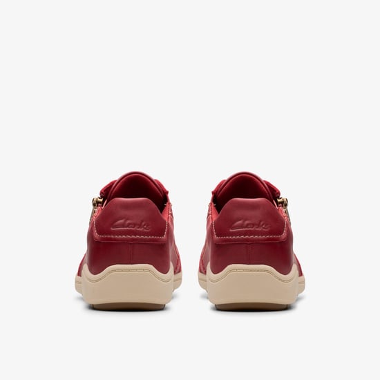 Bryianne Bayla Red Leather Trainers - Image 4