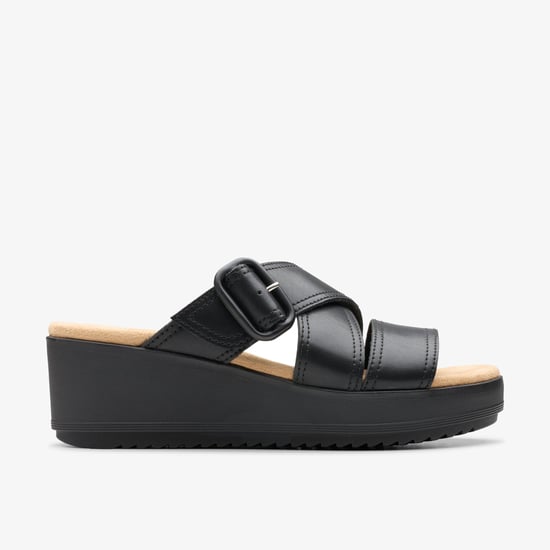 Wrenly Jane Zwarte Leren Sandalen - Image 1