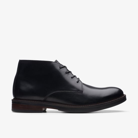 Paulson Mid Black Leather Boots - Image 1