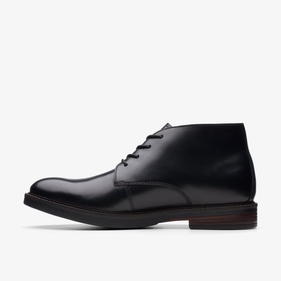 Paulson Mid Black Leather Boots - Image 2