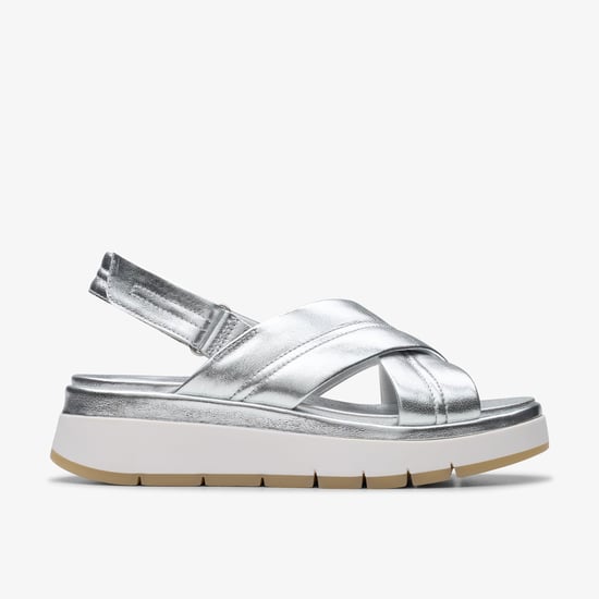 Tuscan Cross Silver Leather Sandals - Image 1