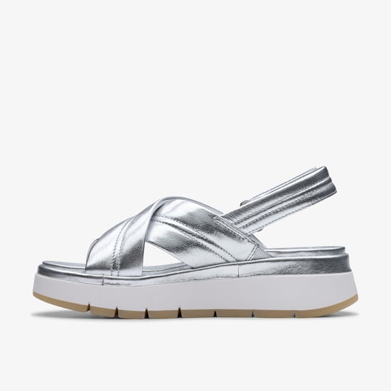 Tuscan Cross Silver Leather Sandals - Image 2
