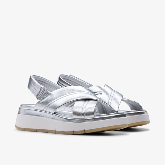 Tuscan Cross Silver Leather Sandals - Image 4