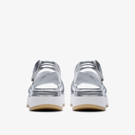Tuscan Cross Silver Leather Sandals - Image 5