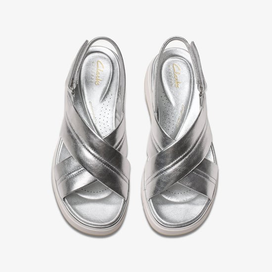 Tuscan Cross Silver Leather Sandals - Image 6