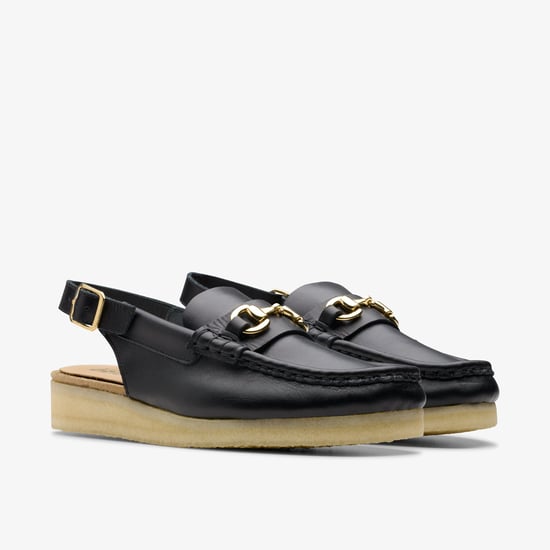 Wallabee Sling Black Leather Shoes - Image 4