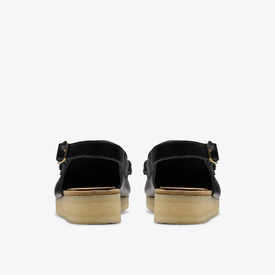 Wallabee Sling Black Leather Shoes - Image 5