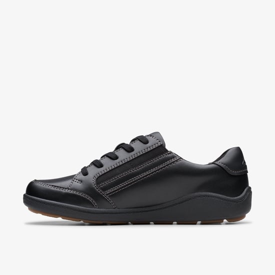 Bryianne Bayla Black Leather Trainers - Image 2