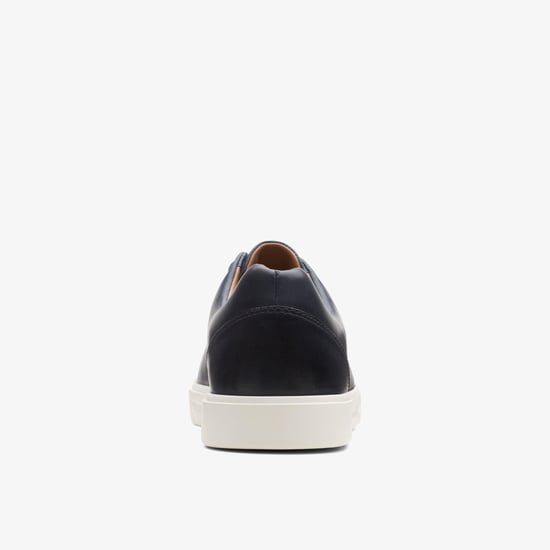 Un Costa Lace Navy Leather Trainers - Image 5