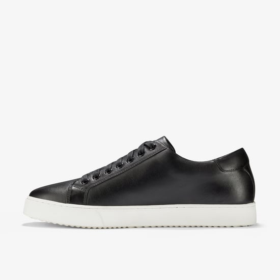 Lockton Lace Black Leather Trainers - Image 2