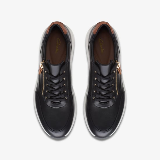 Un Rio Zip Black Leather Trainers - Image 6