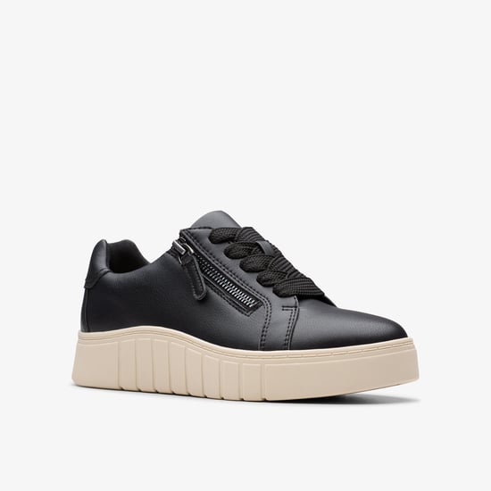 Mykah Joy Black Leather Trainers - Image 4