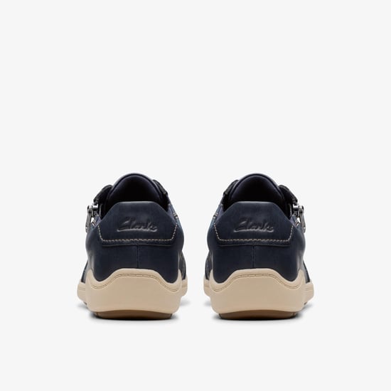 Bryianne Bayla Navy Leather Trainers - Image 5
