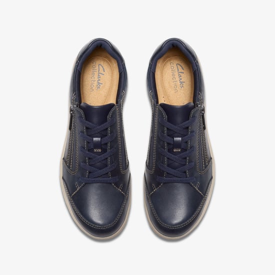 Bryianne Bayla Navy Leather Trainers - Image 6