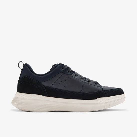 Burford Lace Navy Trainers - Image 1