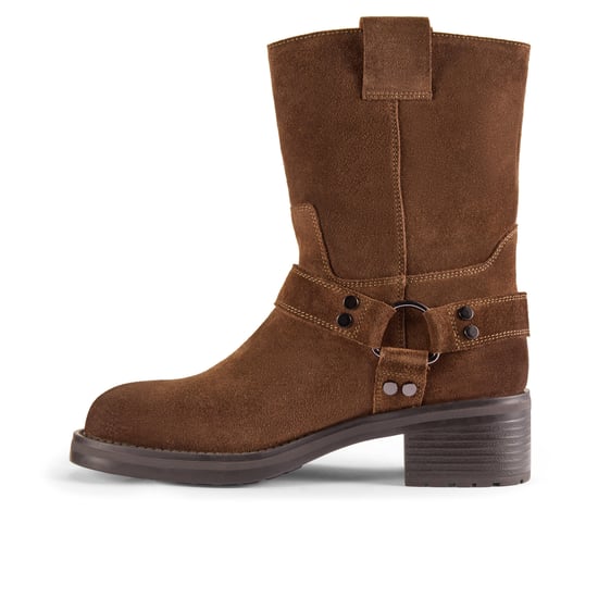 Chai Bliss Dark Tan Suede Boots - Image 2