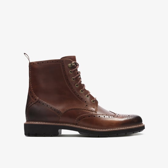 Batcombe Lord Dark Tan Lea Boots - Image 1