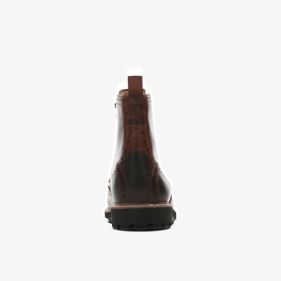 Batcombe Lord Dark Tan Lea Boots - Image 5